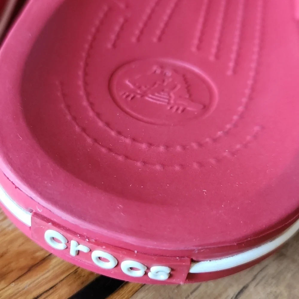 Crocs Crocband Mens Flip‎ Flops Red Shoes Size 12
